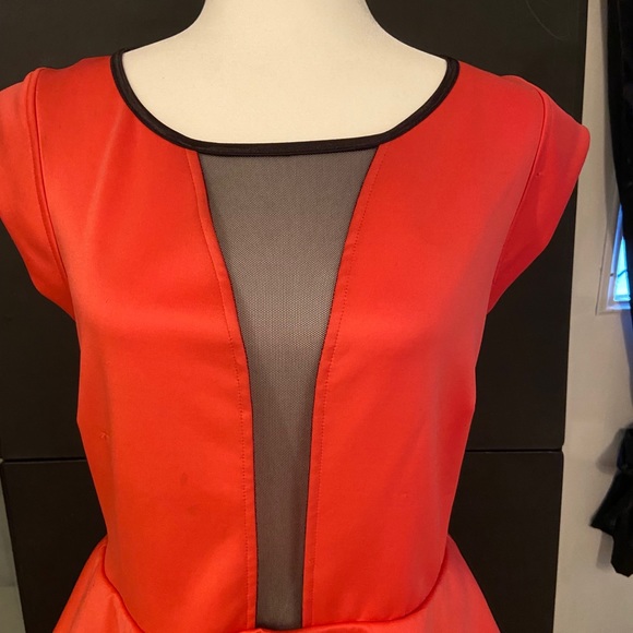Coral Peplum Dress for Sale! - Picture 3 of 5